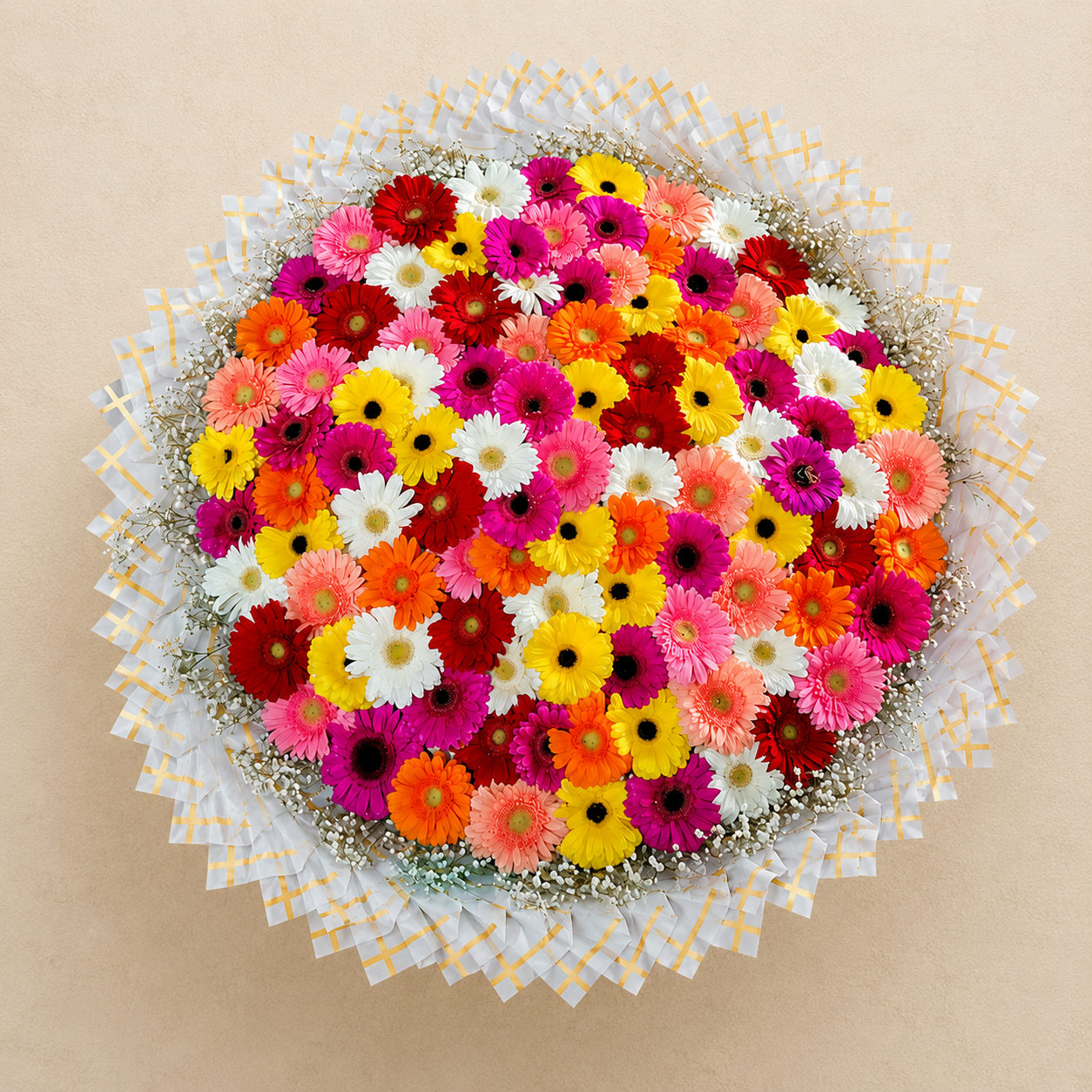 Ramo Premium de 100 Gerberas Multicolor
