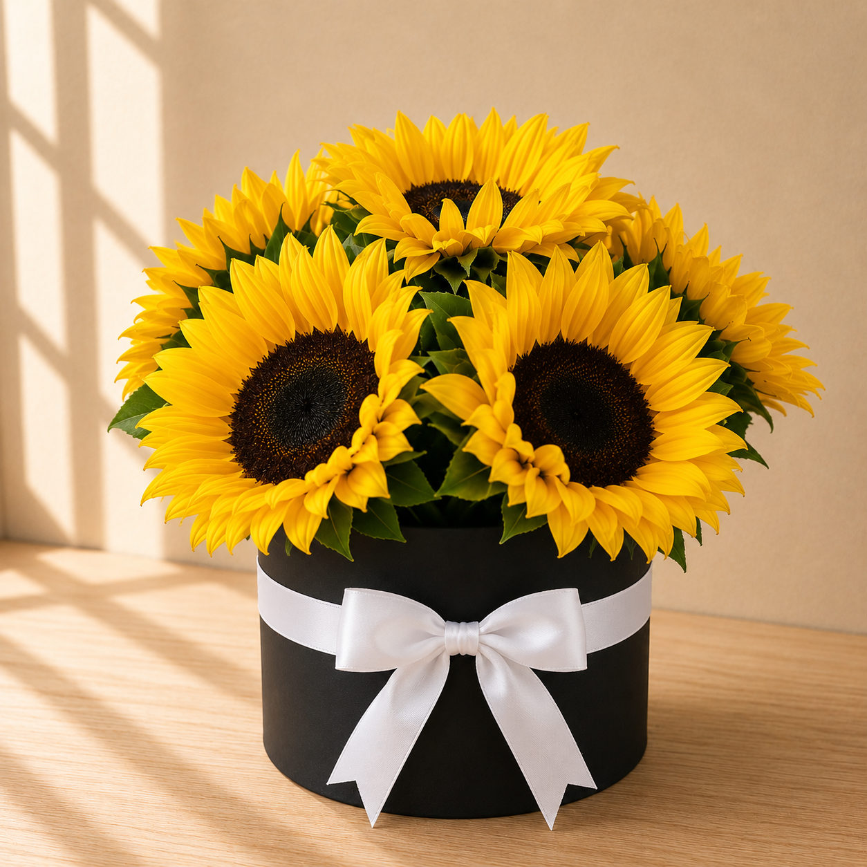 Girasoles en Caja