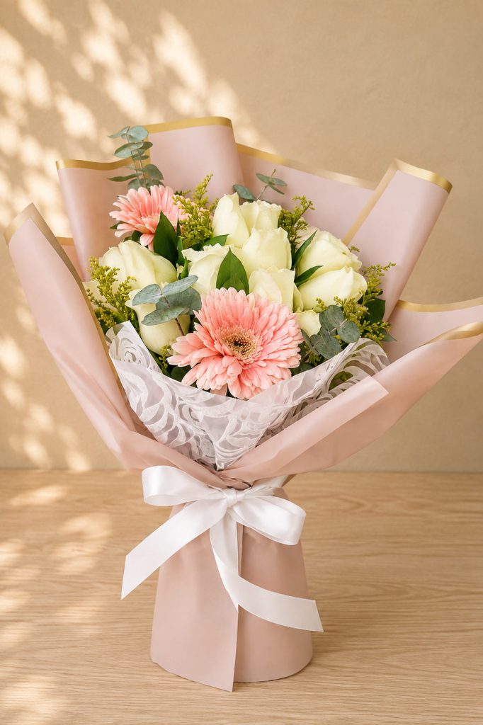 Rosas y Gerberas