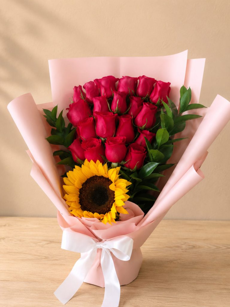 Girasol y Rosas