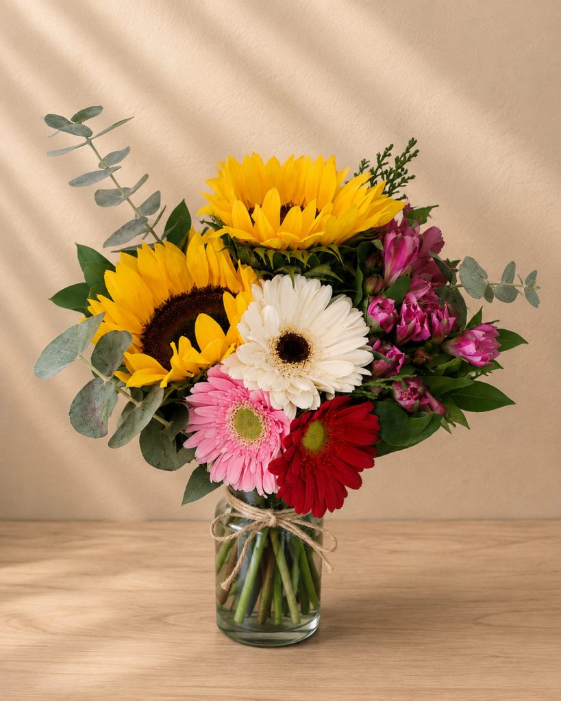 Girasoles y Gerberas